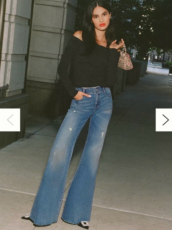 Pilcro Denim - Anthropologie the Supermodel high-Rise wide Leg Women's Jeans distressed.